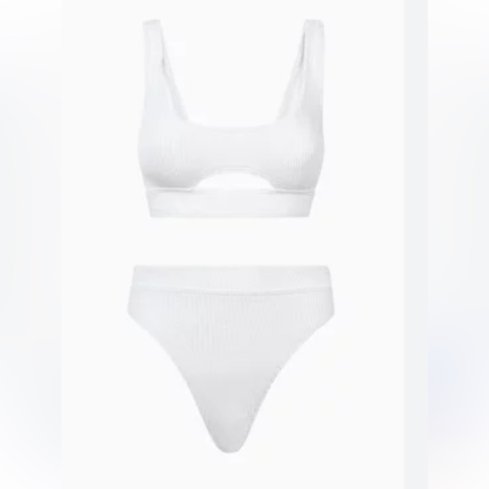 Bound By Bond Eye Sasha Crop Optic White 2- Piece Bikini O/S